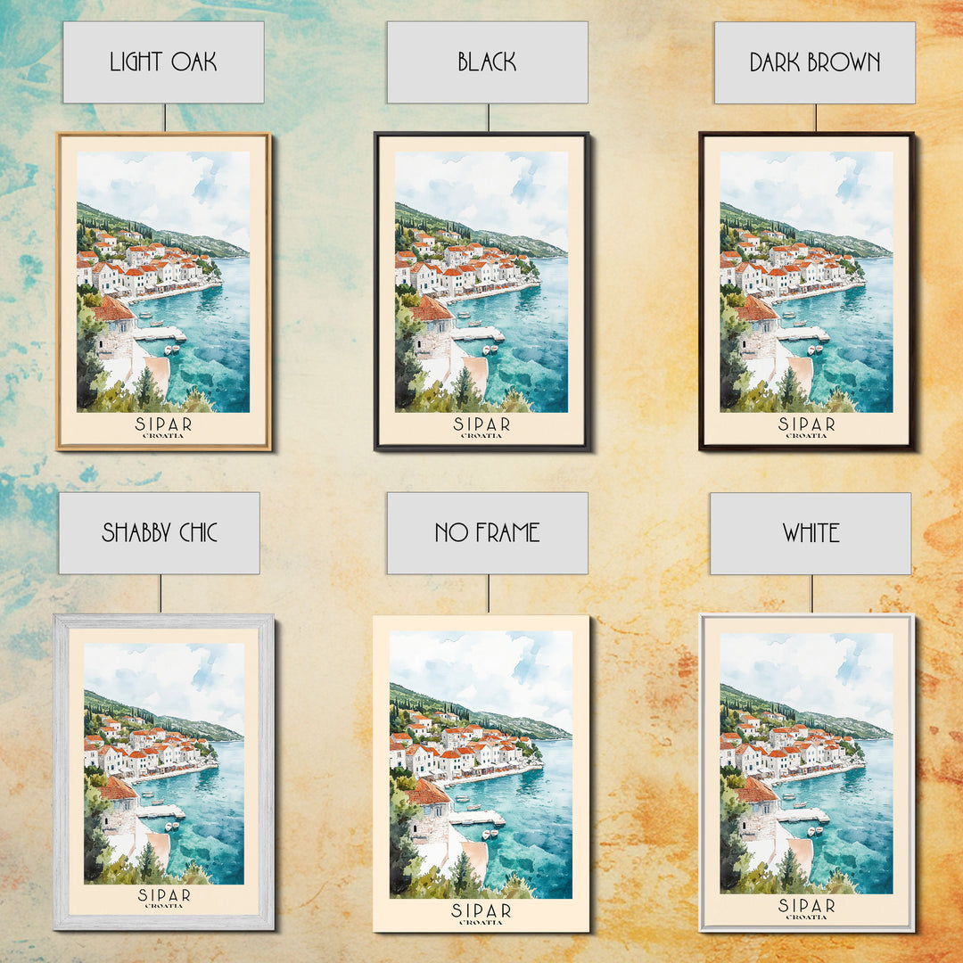 Sipar, Croatia Watercolor Print, Vacation Gift, Croatia Wall Art, Beach Painting, Beach Decor, Beach Or Lakehouse Art