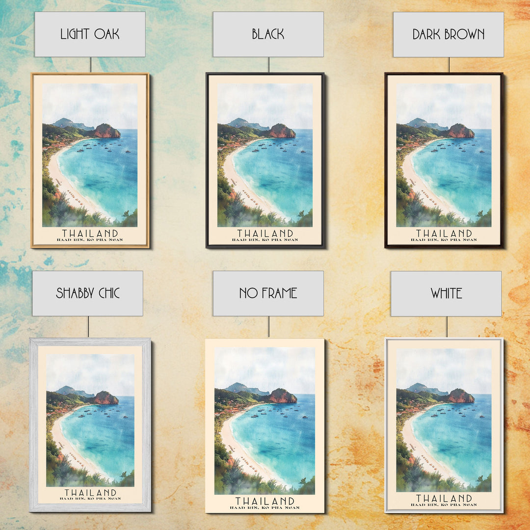 Thailand, Haad Rin, Ko Pha Ngan Watercolor Print, Vacation Gift, Haad Rin, Ko Pha Ngan Wall Art, Beach Painting, Beach Decor, Beach Or Lakehouse Art