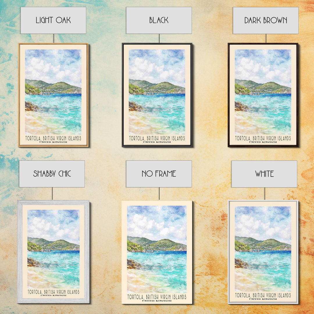 Tortola, British Virgin Islands , United Kingdom Watercolor Print, Vacation Gift, United Kingdom Wall Art, Beach Painting, Beach Decor, Beach Or Lakehouse Art