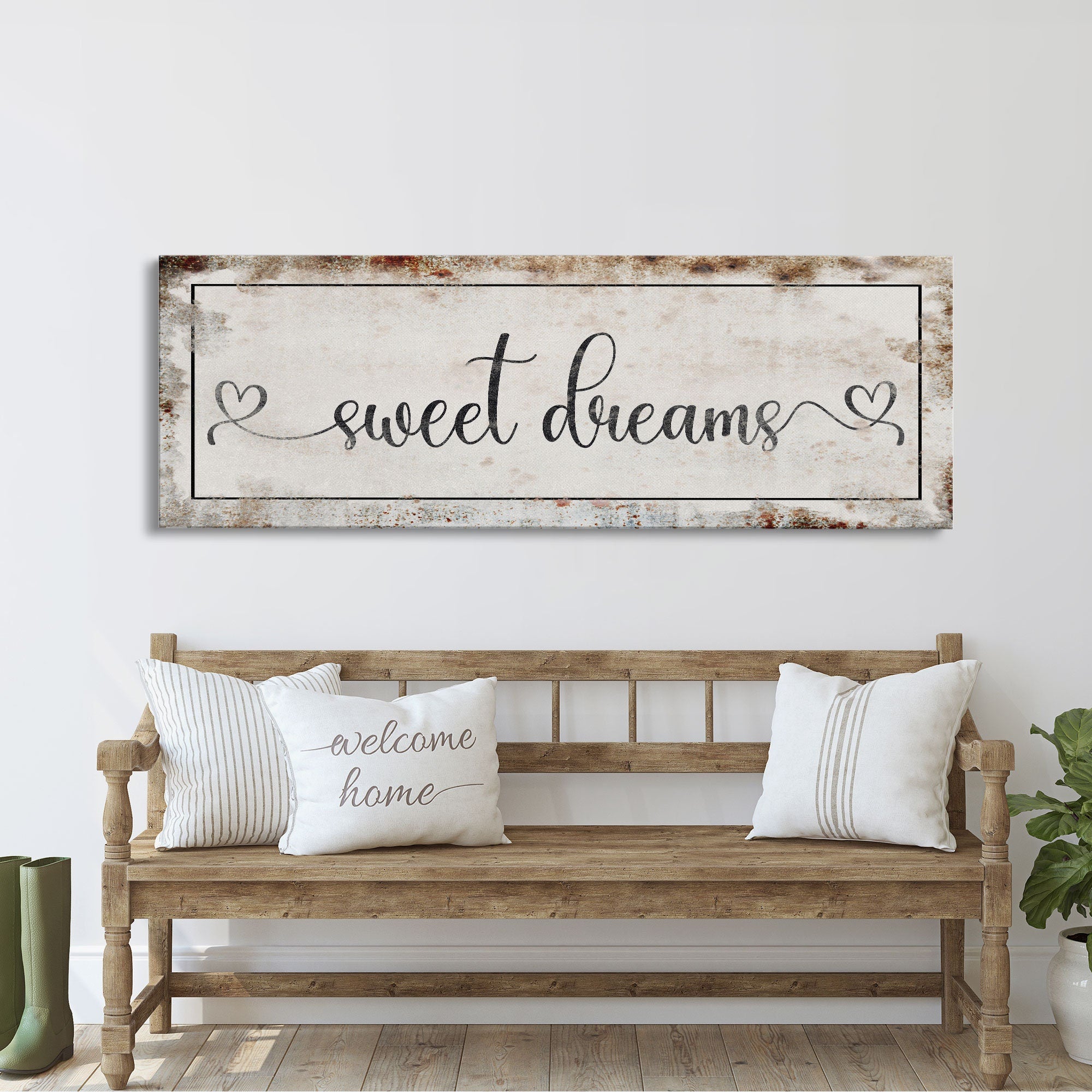 Master Bedroom Sign, Sweet Dreams Canvas Sign, Bedroom Wall Decor, Sign For Bedroom, distressed Canvas Sign, Sign Above Bed, guest room