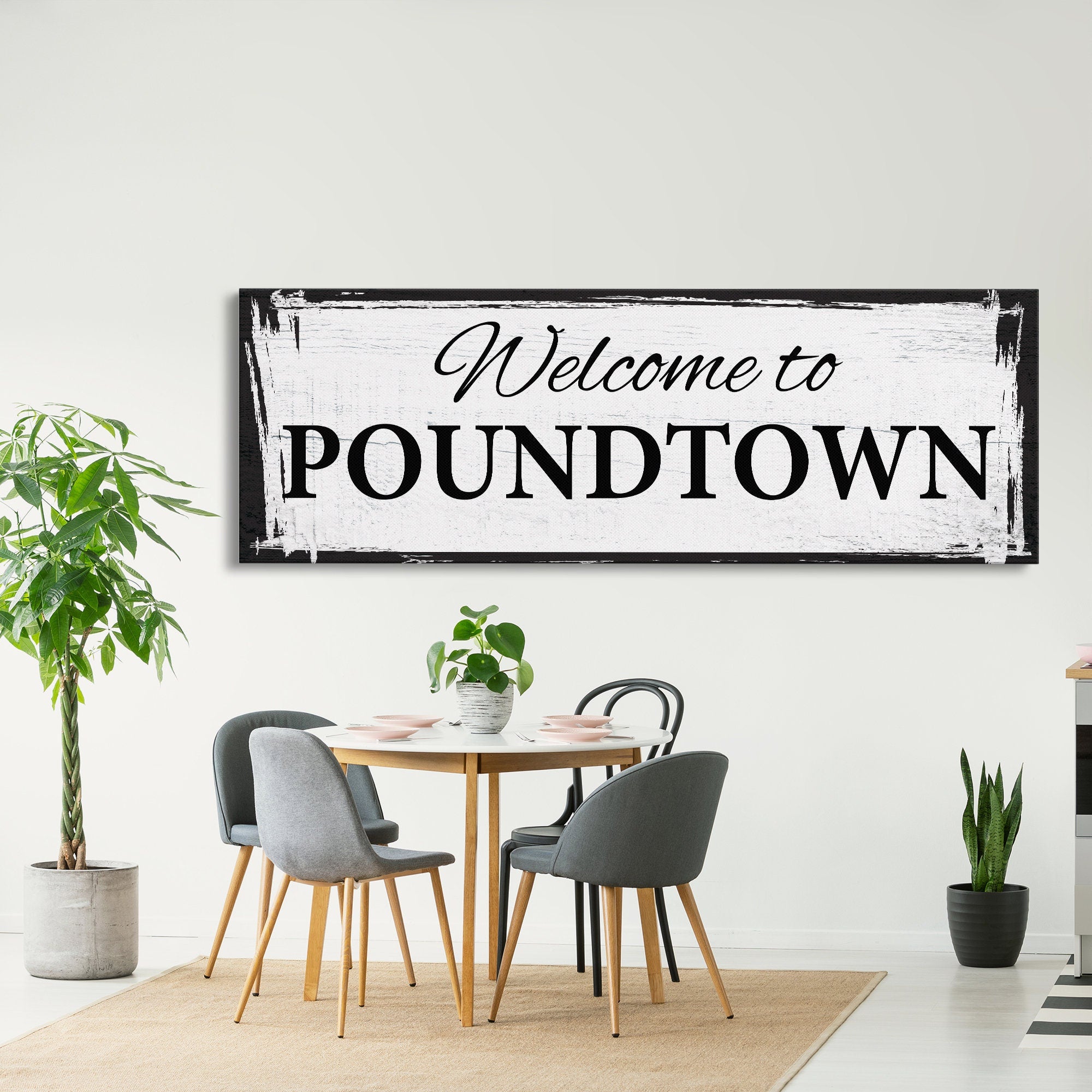 Welcome To Poundtown Canvas Sign, Funny Bedroom Sign, Above The Bed Sign, Crude Humor, Poundtown Sign, Funny Wedding Gift