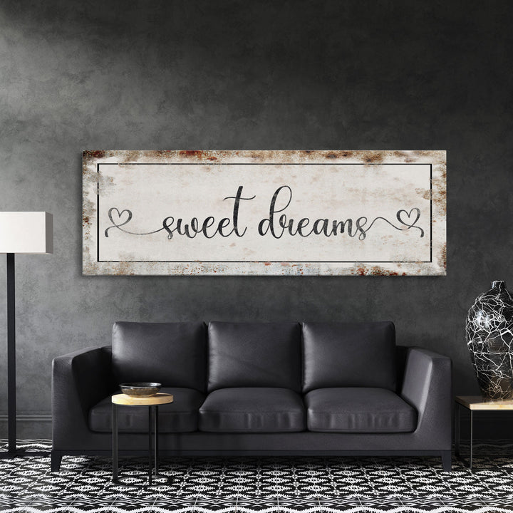 Master Bedroom Sign, Sweet Dreams Canvas Sign, Bedroom Wall Decor, Sign For Bedroom, distressed Canvas Sign, Sign Above Bed, guest room