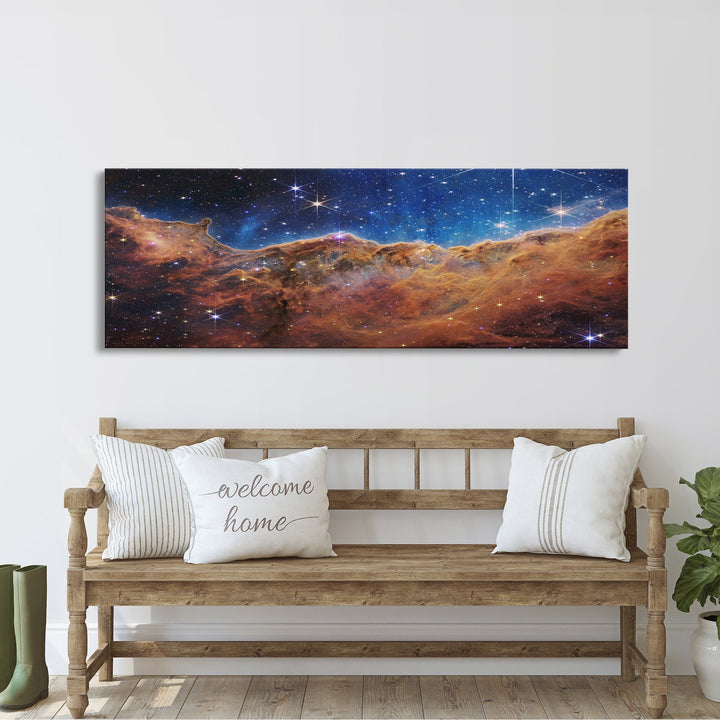 NASA James Webb Space Telescope Carina Nebula High Resolution Space Cosmic Cliffs Star Birth Canvas Nasa Space Prints Art Galaxy Landscape