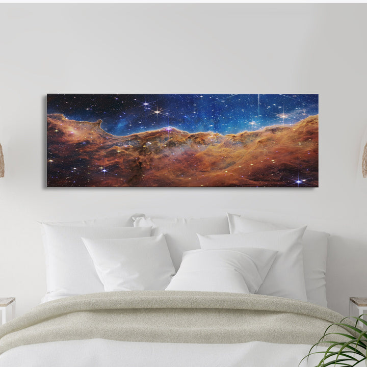 NASA James Webb Space Telescope Carina Nebula High Resolution Space Cosmic Cliffs Star Birth Canvas Nasa Space Prints Art Galaxy Landscape