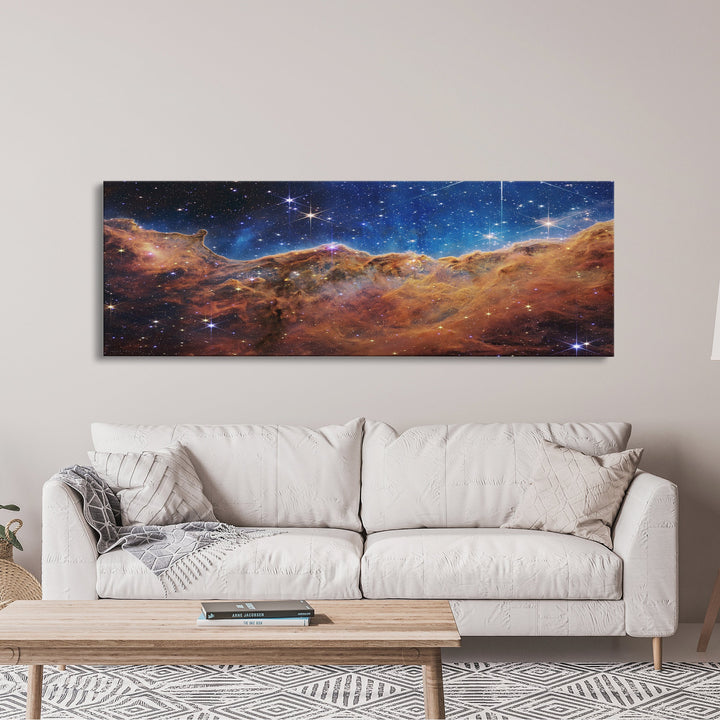 NASA James Webb Space Telescope Carina Nebula High Resolution Space Cosmic Cliffs Star Birth Canvas Nasa Space Prints Art Galaxy Landscape