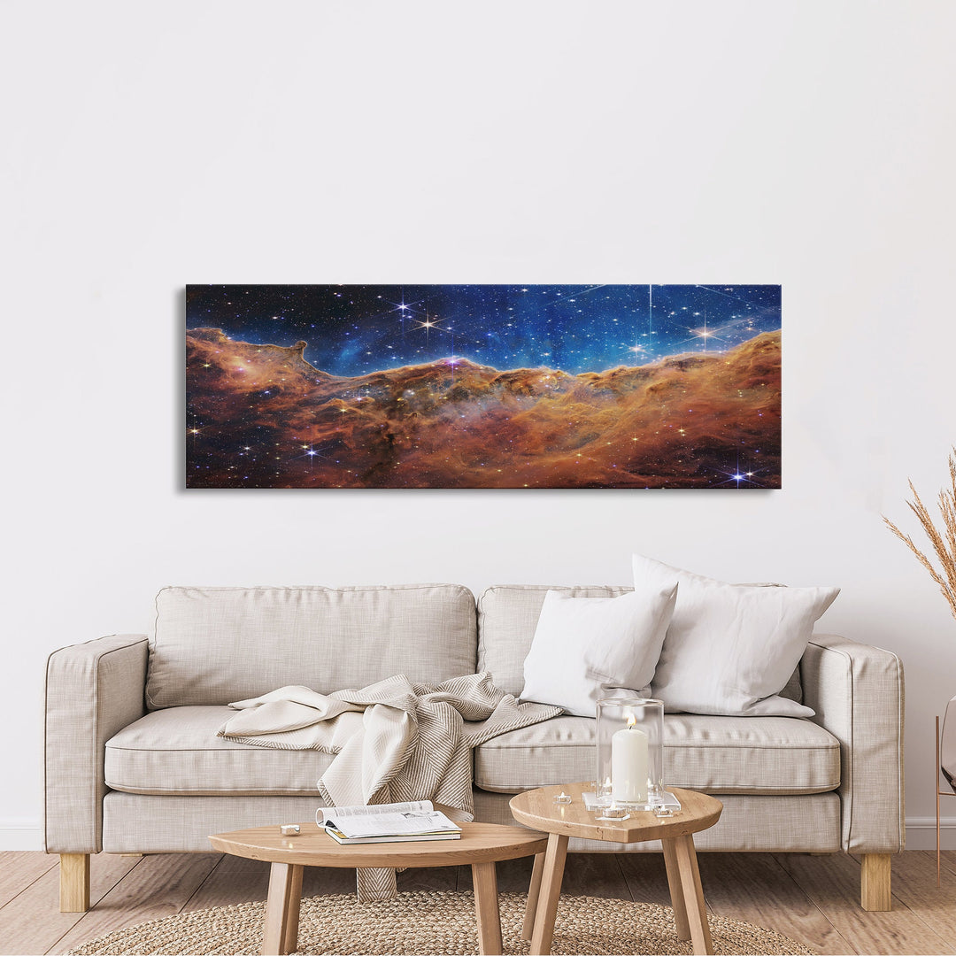 NASA James Webb Space Telescope Carina Nebula High Resolution Space Cosmic Cliffs Star Birth Canvas Nasa Space Prints Art Galaxy Landscape