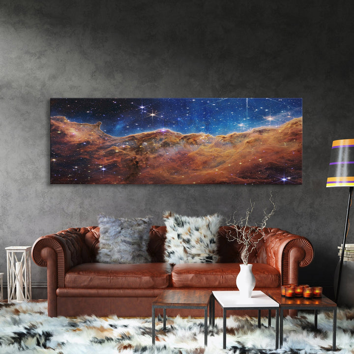 NASA James Webb Space Telescope Carina Nebula High Resolution Space Cosmic Cliffs Star Birth Canvas Nasa Space Prints Art Galaxy Landscape